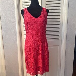 Adrianna Papell Red Satin Lined Garment